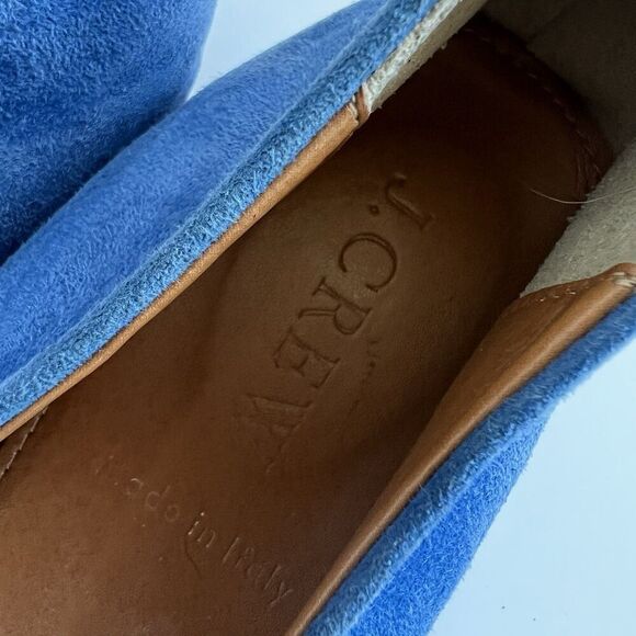 Women's J. Crew Anya Blue Suede Leather Ballet Flats Size 7.5  Made In Italy - Picture 4 of 8